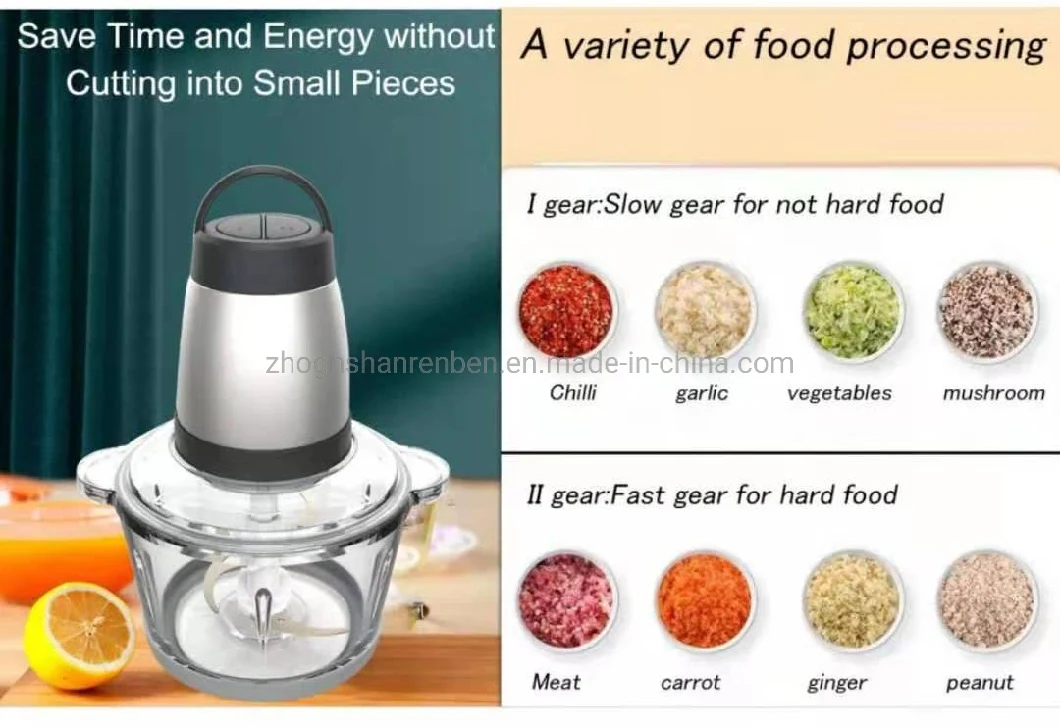 300W Slicer Onion Cutter Food Fruit & Vegetable Tools Meat Grinders Automatic Mini Electric Vegetable Chopper