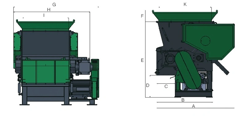 Lump Tire Aluminum Copper Wood Paper Rubber Hard Plastic Recycling Shredding Crushing Machine Shredder